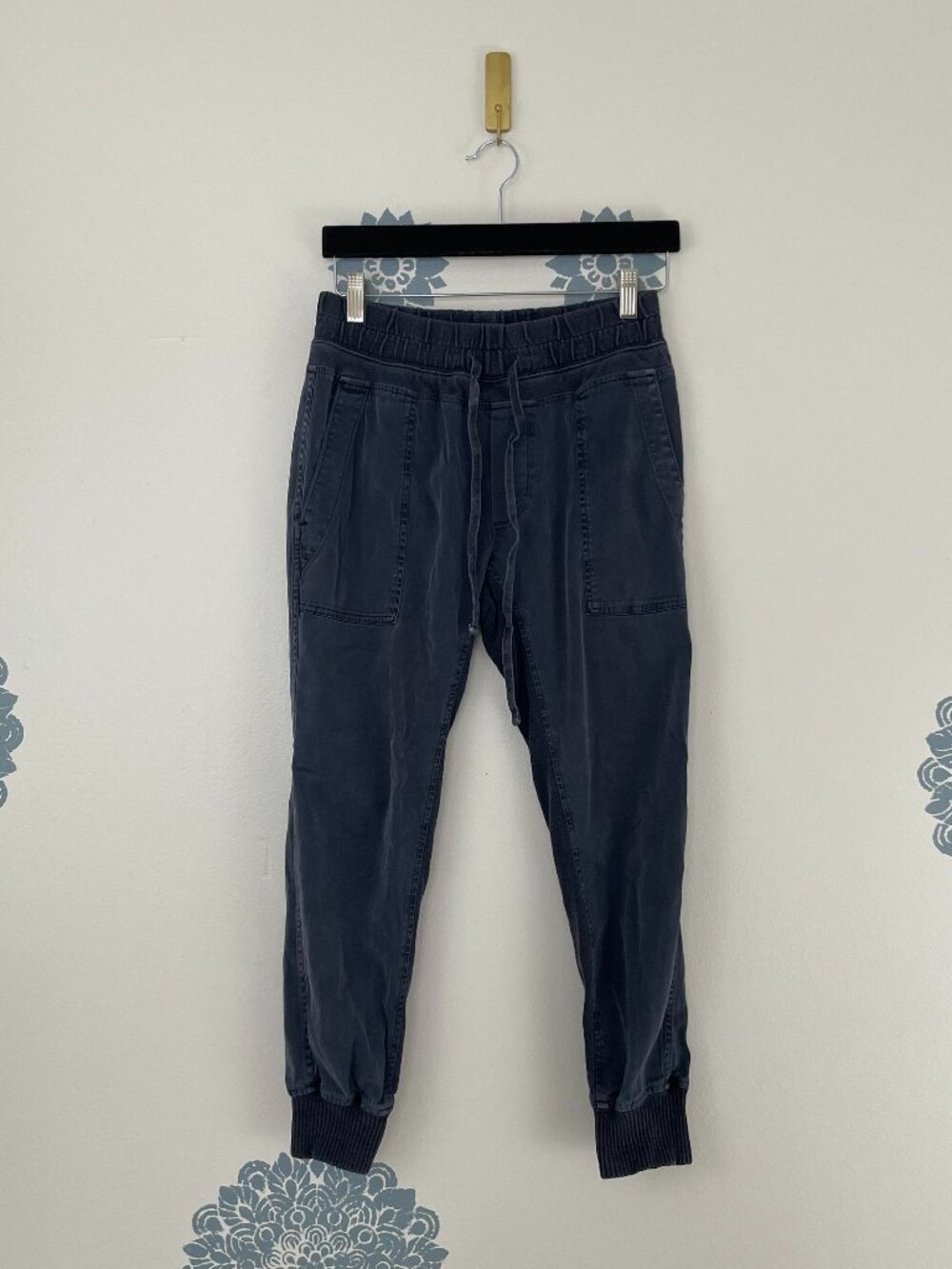 Standard James Perse Cord Mixed Media Pants in French Navy Size 1 (XS/S)